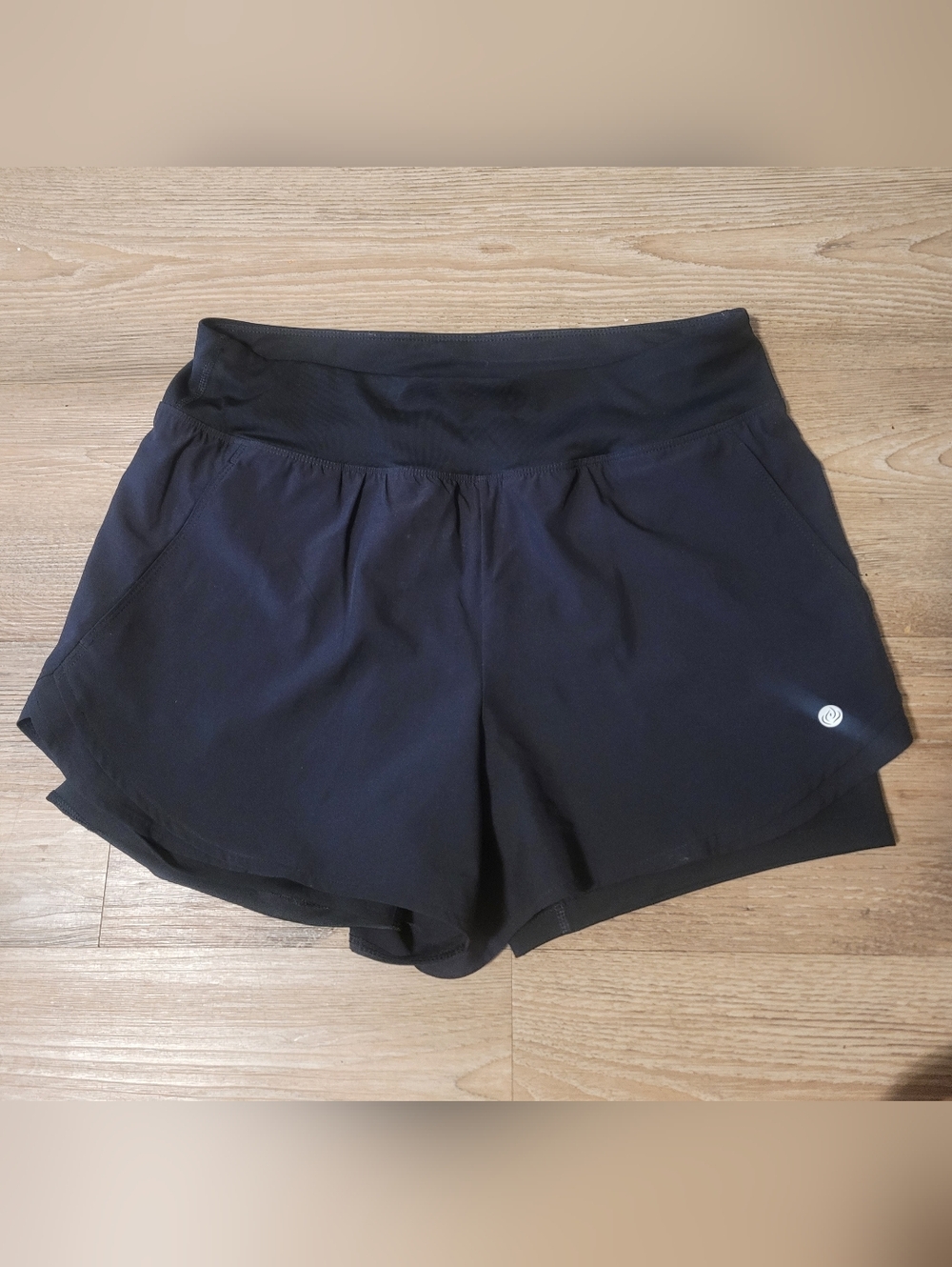 Black Athletic Shorts with High Waistband Medium